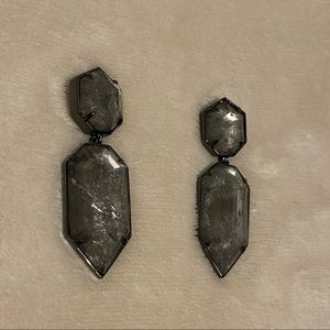 Kendra Scott black and grey statement earrings